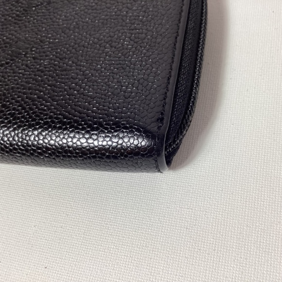 Chanel CC Caviar Black Leather Zip Around Wallet - Picture 4 of 12